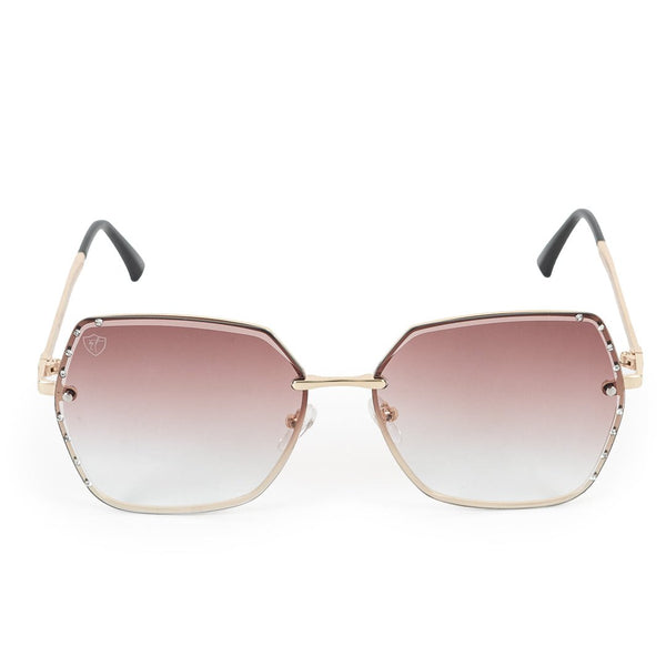 Golden Metal Full Frame Butterfly Sunglass UV Protected